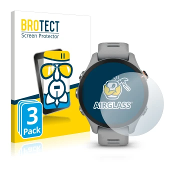 Parte frontale di una confezione del prodotto con il logo del marchio BROTECT. Accanto è raffigurato il dispositivo Garmin For