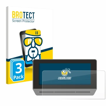 Parte frontale di una confezione del prodotto con il logo del marchio BROTECT. Accanto è raffigurato il dispositivo Seat Leon 