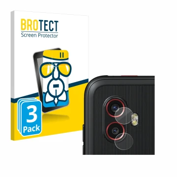 Parte frontale di una confezione del prodotto con il logo del marchio BROTECT. Accanto è raffigurato il dispositivo Samsung Ga