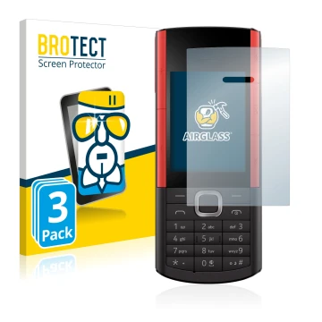 Parte frontale di una confezione del prodotto con il logo del marchio BROTECT. Accanto è raffigurato il dispositivo Nokia 5710