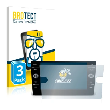 Parte frontale di una confezione del prodotto con il logo del marchio BROTECT. Accanto è raffigurato il dispositivo Volkswagen