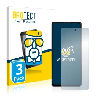 Parte frontale di una confezione del prodotto con il logo del marchio BROTECT. Accanto è raffigurato il dispositivo Blackview 