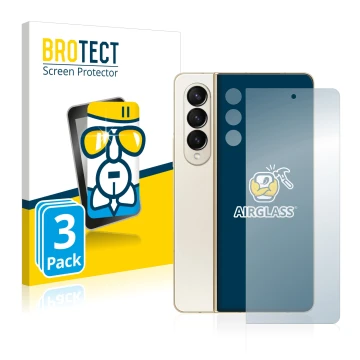 Parte frontale di una confezione del prodotto con il logo del marchio BROTECT. Accanto è raffigurato il dispositivo Samsung Ga