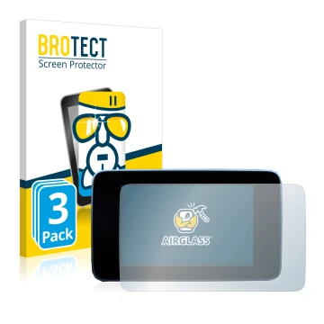 Parte frontale di una confezione del prodotto con il logo del marchio BROTECT. Accanto è raffigurato il dispositivo Mercedes-B