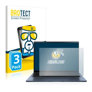 Parte frontale di una confezione del prodotto con il logo del marchio BROTECT. Accanto è raffigurato il dispositivo ASUS ZenBo