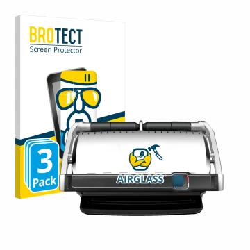 Parte frontale di una confezione del prodotto con il logo del marchio BROTECT. Accanto è raffigurato il dispositivo Tefal Opti