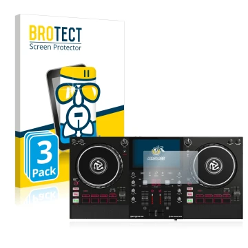 Parte frontale di una confezione del prodotto con il logo del marchio BROTECT. Accanto è raffigurato il dispositivo Numark Mix