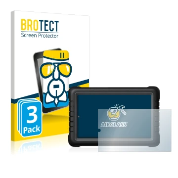 Parte frontale di una confezione del prodotto con il logo del marchio BROTECT. Accanto è raffigurato il dispositivo Launch X-4