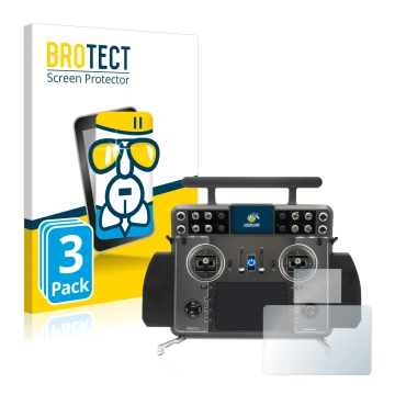 Parte frontale di una confezione del prodotto con il logo del marchio BROTECT. Accanto è raffigurato il dispositivo FrSky Tand