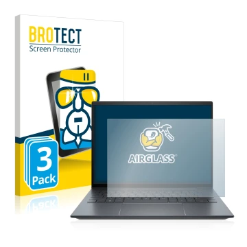 Parte frontale di una confezione del prodotto con il logo del marchio BROTECT. Accanto è raffigurato il dispositivo HP Elite D