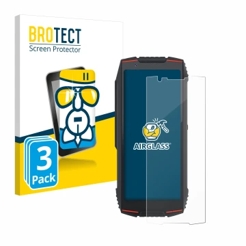 Parte frontale di una confezione del prodotto con il logo del marchio BROTECT. Accanto è raffigurato il dispositivo Cubot King