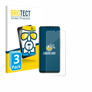 Parte frontale di una confezione del prodotto con il logo del marchio BROTECT. Accanto è raffigurato il dispositivo Infinix Ho