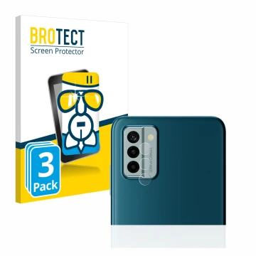 Parte frontale di una confezione del prodotto con il logo del marchio BROTECT. Accanto è raffigurato il dispositivo Nokia G22 