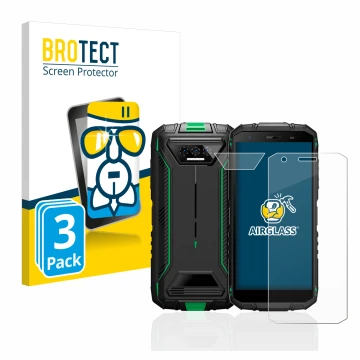 Parte frontale di una confezione del prodotto con il logo del marchio BROTECT. Accanto è raffigurato il dispositivo Doogee S41
