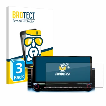 Parte frontale di una confezione del prodotto con il logo del marchio BROTECT. Accanto è raffigurato il dispositivo Kia Xceed 