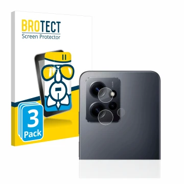 Parte frontale di una confezione del prodotto con il logo del marchio BROTECT. Accanto è raffigurato il dispositivo Xiaomi Red