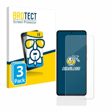 Parte frontale di una confezione del prodotto con il logo del marchio BROTECT. Accanto è raffigurato il dispositivo Xiaomi Poc