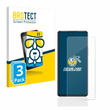 Parte frontale di una confezione del prodotto con il logo del marchio BROTECT. Accanto è raffigurato il dispositivo Infinix No
