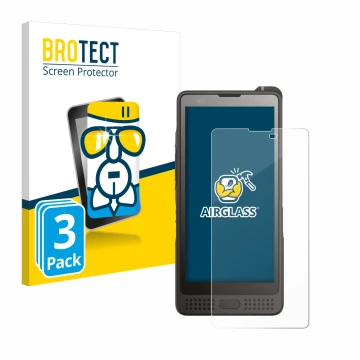 Parte frontale di una confezione del prodotto con il logo del marchio BROTECT. Accanto è raffigurato il dispositivo Sonim XP10