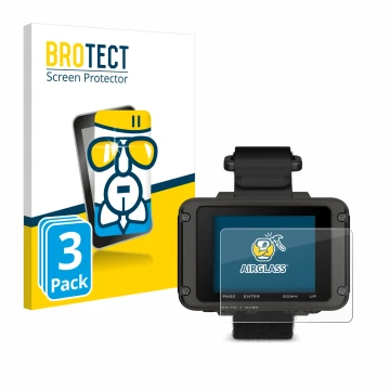 Parte frontale di una confezione del prodotto con il logo del marchio BROTECT. Accanto è raffigurato il dispositivo Garmin For