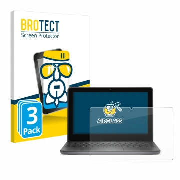 Parte frontale di una confezione del prodotto con il logo del marchio BROTECT. Accanto è raffigurato il dispositivo Dell Latit