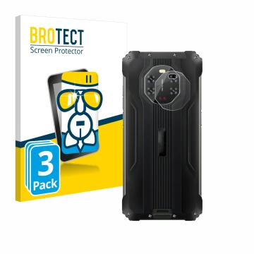 Parte frontale di una confezione del prodotto con il logo del marchio BROTECT. Accanto è raffigurato il dispositivo Blackview 