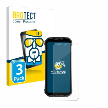 Parte frontale di una confezione del prodotto con il logo del marchio BROTECT. Accanto è raffigurato il dispositivo Doogee S10