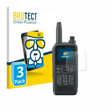 Parte frontale di una confezione del prodotto con il logo del marchio BROTECT. Accanto è raffigurato il dispositivo Kenwood TH