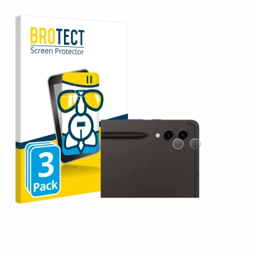 Parte frontale di una confezione del prodotto con il logo del marchio BROTECT. Accanto è raffigurato il dispositivo Samsung Ga