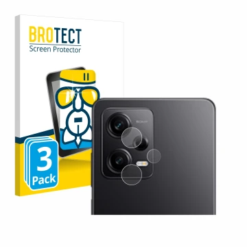 Parte frontale di una confezione del prodotto con il logo del marchio BROTECT. Accanto è raffigurato il dispositivo Xiaomi Red