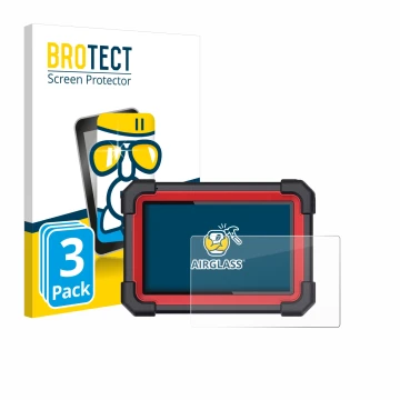 Parte frontale di una confezione del prodotto con il logo del marchio BROTECT. Accanto è raffigurato il dispositivo Launch X-4