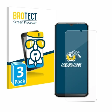 Parte frontale di una confezione del prodotto con il logo del marchio BROTECT. Accanto è raffigurato il dispositivo Emporia Sm