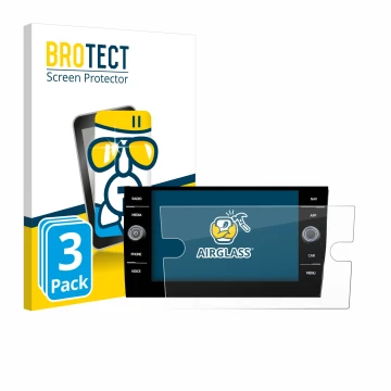 Parte frontale di una confezione del prodotto con il logo del marchio BROTECT. Accanto è raffigurato il dispositivo Volkswagen