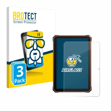 Parte frontale di una confezione del prodotto con il logo del marchio BROTECT. Accanto è raffigurato il dispositivo Blackview 