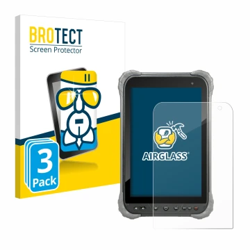 Parte frontale di una confezione del prodotto con il logo del marchio BROTECT. Accanto è raffigurato il dispositivo Juniper Sy