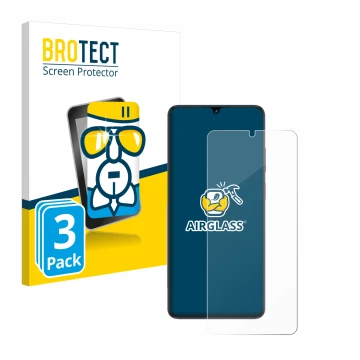 Parte frontale di una confezione del prodotto con il logo del marchio BROTECT. Accanto è raffigurato il dispositivo ZTE Blade 