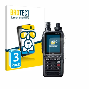 Parte frontale di una confezione del prodotto con il logo del marchio BROTECT. Accanto è raffigurato il dispositivo Yaesu FTA-