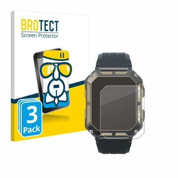Parte frontale di una confezione del prodotto con il logo del marchio BROTECT. Accanto è raffigurato il dispositivo Blackview 