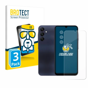 Parte frontale di una confezione del prodotto con il logo del marchio BROTECT. Accanto è raffigurato il dispositivo Samsung Ga