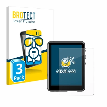 Parte frontale di una confezione del prodotto con il logo del marchio BROTECT. Accanto è raffigurato il dispositivo Mechen M3 