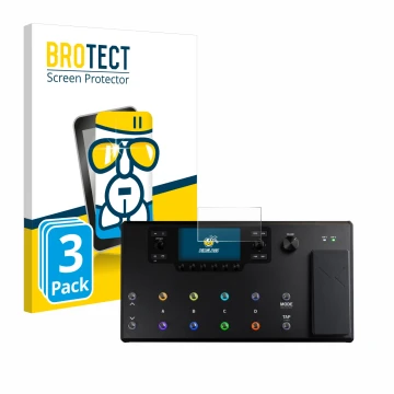 Parte frontale di una confezione del prodotto con il logo del marchio BROTECT. Accanto è raffigurato il dispositivo Line 6 Hel