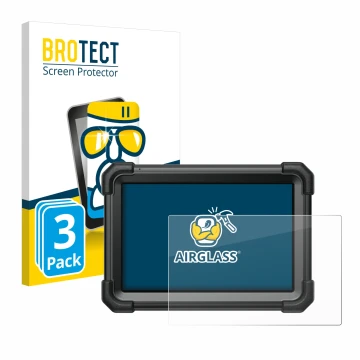 Parte frontale di una confezione del prodotto con il logo del marchio BROTECT. Accanto è raffigurato il dispositivo Launch X-4