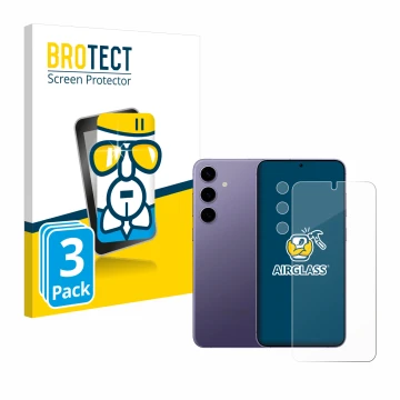 Parte frontale di una confezione del prodotto con il logo del marchio BROTECT. Accanto è raffigurato il dispositivo Samsung Ga