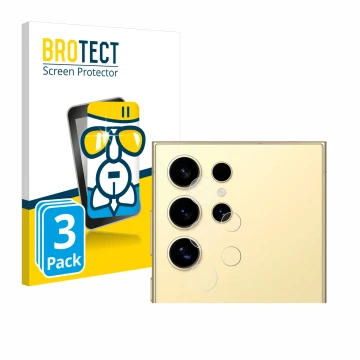 Parte frontale di una confezione del prodotto con il logo del marchio BROTECT. Accanto è raffigurato il dispositivo Samsung Ga