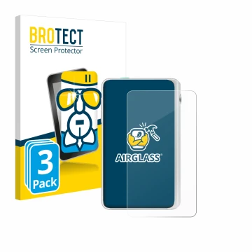 Parte frontale di una confezione del prodotto con il logo del marchio BROTECT. Accanto è raffigurato il dispositivo Timekettle