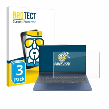 Parte frontale di una confezione del prodotto con il logo del marchio BROTECT. Accanto è raffigurato il dispositivo Lenovo Ide