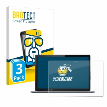 Parte frontale di una confezione del prodotto con il logo del marchio BROTECT. Accanto è raffigurato il dispositivo Lenovo Ide