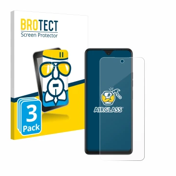 Parte frontale di una confezione del prodotto con il logo del marchio BROTECT. Accanto è raffigurato il dispositivo Tecno Spar