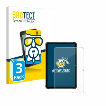 Parte frontale di una confezione del prodotto con il logo del marchio BROTECT. Accanto è raffigurato il dispositivo Hotwav R7 