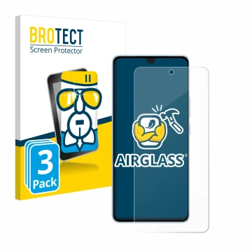 Parte frontale di una confezione del prodotto con il logo del marchio BROTECT. Accanto è raffigurato il dispositivo Vivo iQOO 